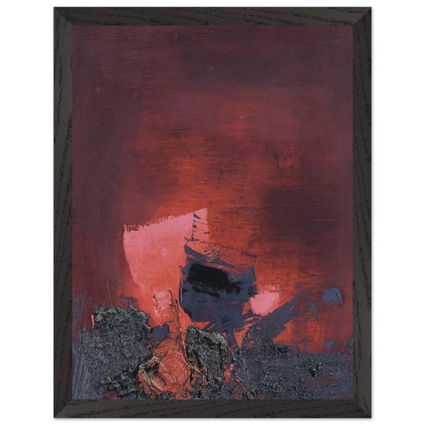 SIN T TULO ABSTRACCI N EN ROSO Y NEGRO by Luis Feito — Framed art print at Zephyeer