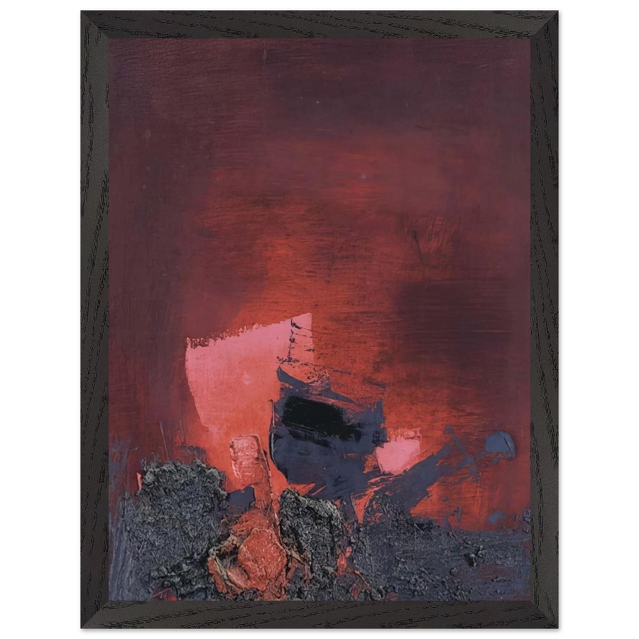 SIN T TULO ABSTRACCI N EN ROSO Y NEGRO by Luis Feito — Framed art print at Zephyeer