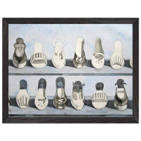 Shoe Rows - 1975 by Wayne Thiebaud — Framed art print at Zephyeer