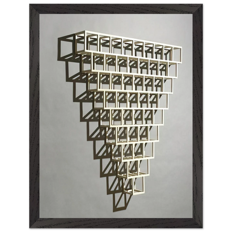 9-8-7-6-5-4-3-2-1 Half Off by Sol LeWitt — Framed art print at Zephyeer