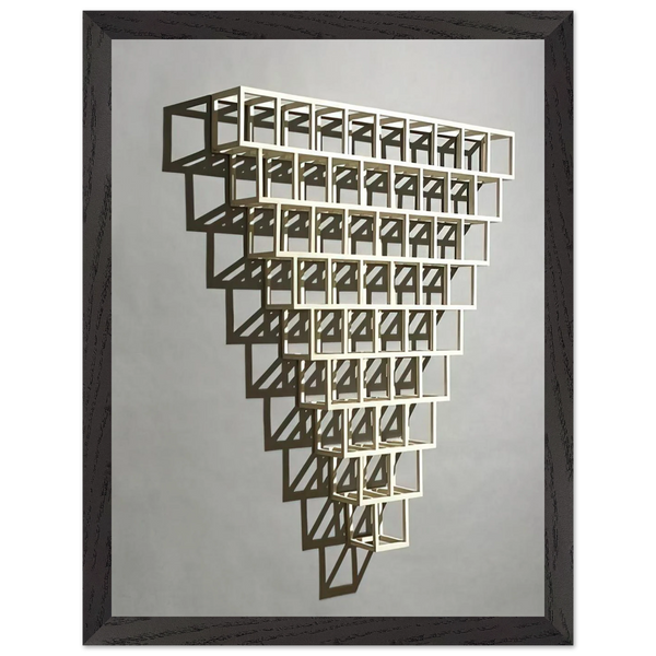 9-8-7-6-5-4-3-2-1 Half Off by Sol LeWitt — Framed art print at Zephyeer