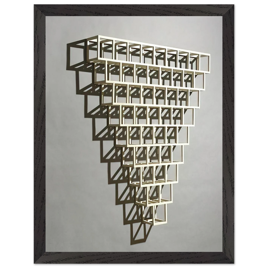 9-8-7-6-5-4-3-2-1 Half Off by Sol LeWitt — Framed art print at Zephyeer