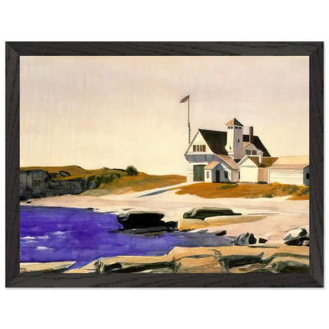 Coast Guard Station, Two Lights, Maine by Edward Hopper — Framed art print at Zephyeer