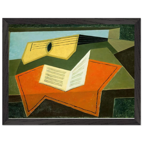 GUITAR AND MUSIC PAPER 1927 by Juan Gris — Framed art print at Zephyeer