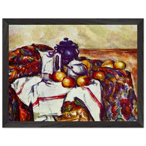 Still Life with Blue Pot by Paul Cézanne — Framed art print at Zephyeer