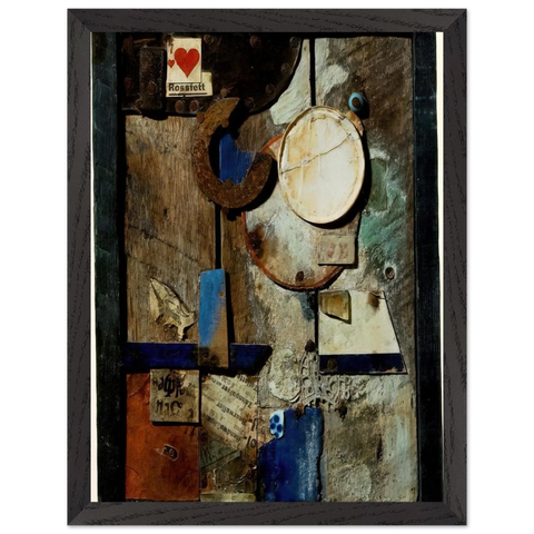 MERZBILD ROSSFETT 1919 by Kurt Schwitters — Framed art print at Zephyeer