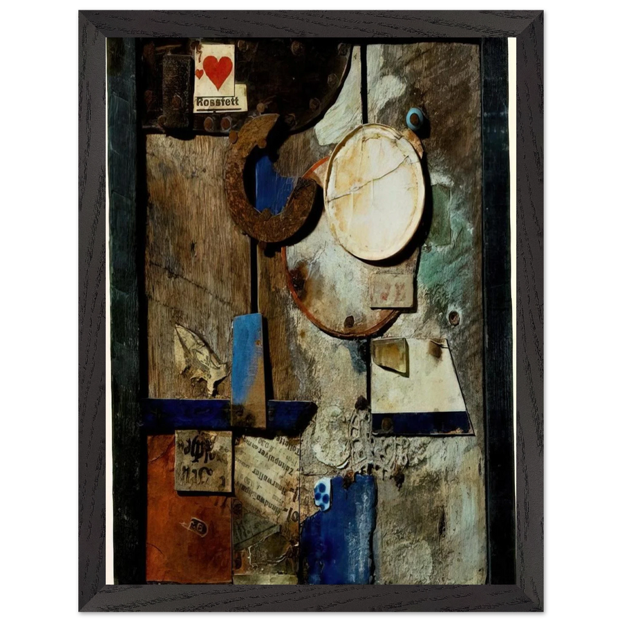 MERZBILD ROSSFETT 1919 by Kurt Schwitters — Framed art print at Zephyeer