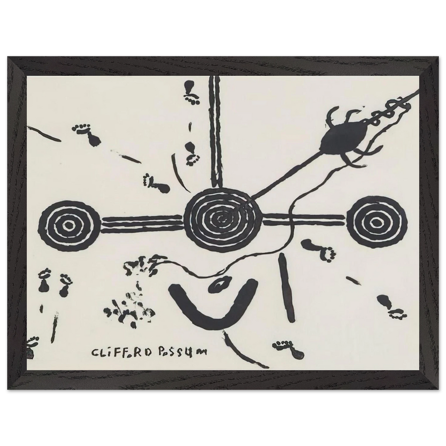 NGARLU LOVE STORY - 1994 by Clifford Possum Tjapaltjarri — Framed art print at Zephyeer