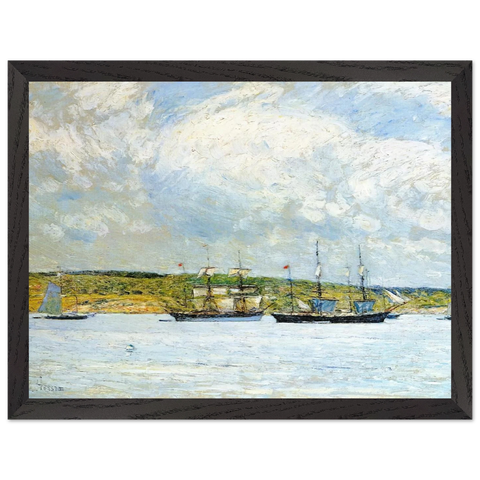 A Parade of Boats by Childe Hassam — Framed art print at Zephyeer