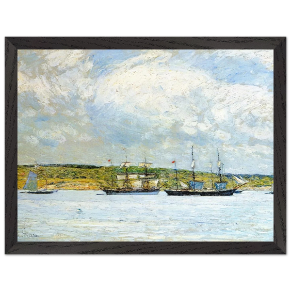 A Parade of Boats by Childe Hassam — Framed art print at Zephyeer