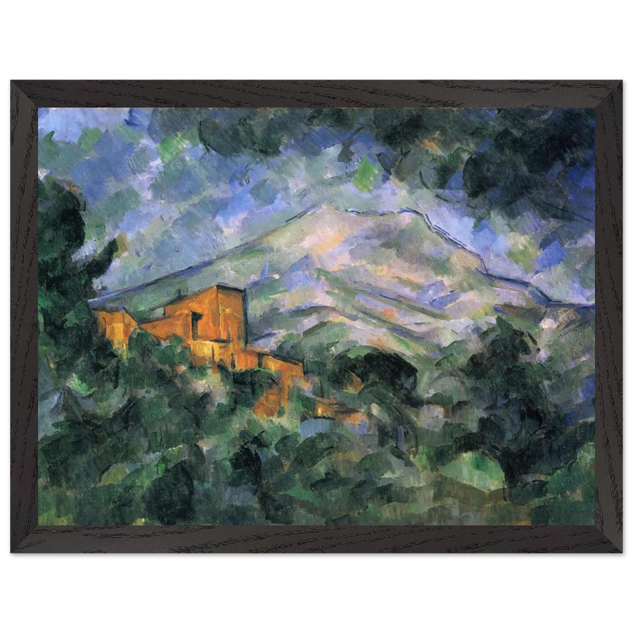 Montagne Sainte-Victoire and the Black Chateau by Paul Cézanne — Framed art print at Zephyeer