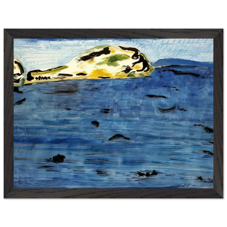 Blue Bay and Dunes - 1961 by Milton Avery — Framed art print at Zephyeer