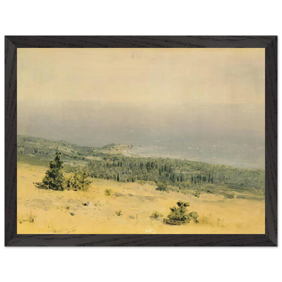 View of the beach and sea from the mountains. Crimea by Arkhyp Kuindzhi — Framed art print at Zephyeer