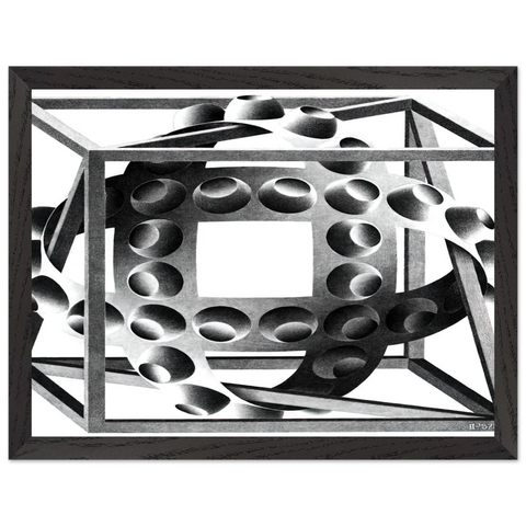 CUBE WITH MAGIC RIBBONS by MC Escher — Framed art print at Zephyeer