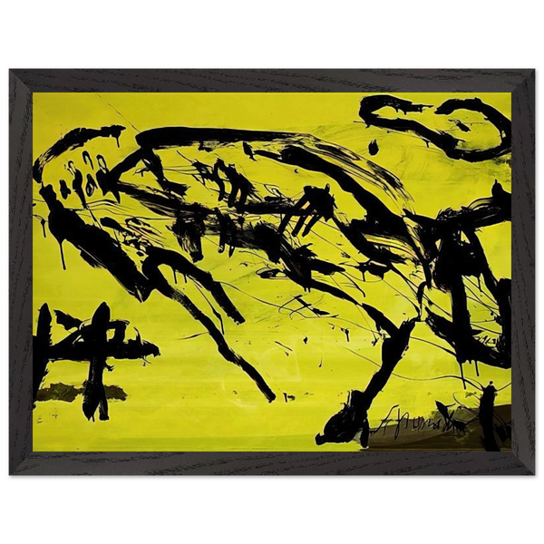 Hirschkuh - Tachisme by Emil Schumacher — Framed art print at Zephyeer