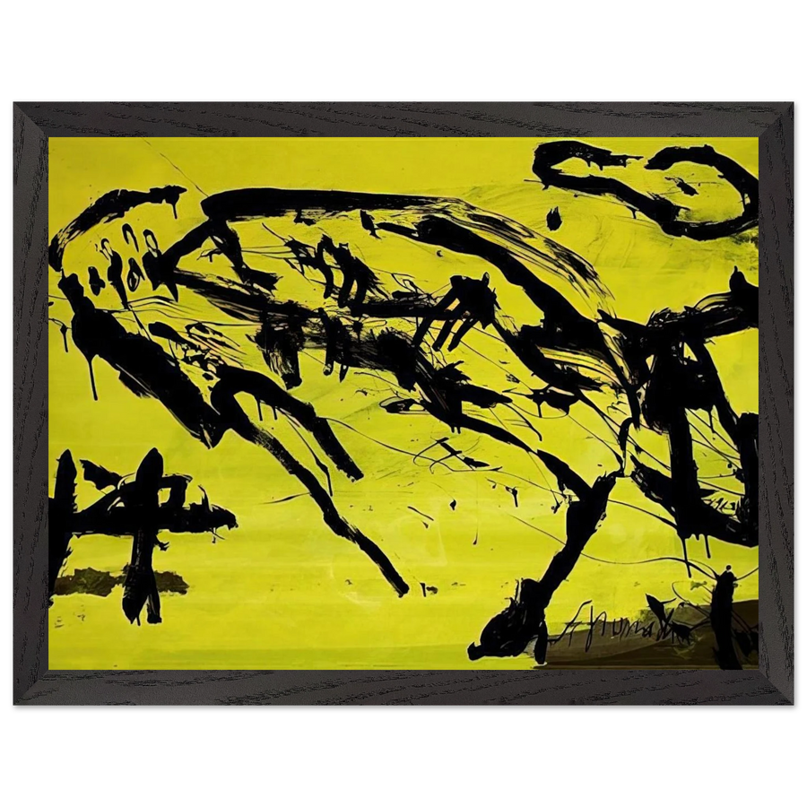 Hirschkuh - Tachisme by Emil Schumacher — Framed art print at Zephyeer