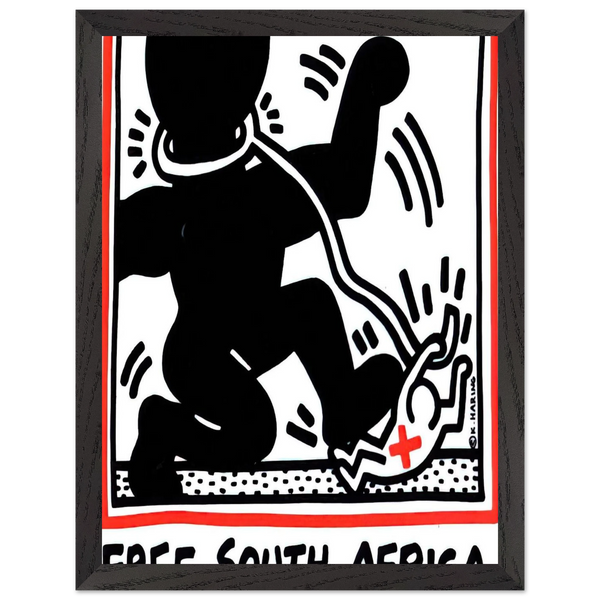 FREE SOUTH AFRICA 1985 by Keith Haring — Framed art print at Zephyeer