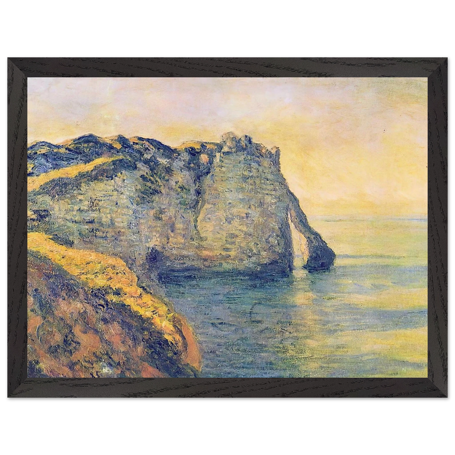 Cliffs of the Porte d'Aval by Claude Monet — Framed art print at Zephyeer