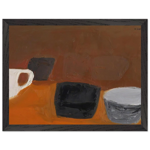 Still Life with White Mug - 1957 by William Scott — Framed art print at Zephyeer