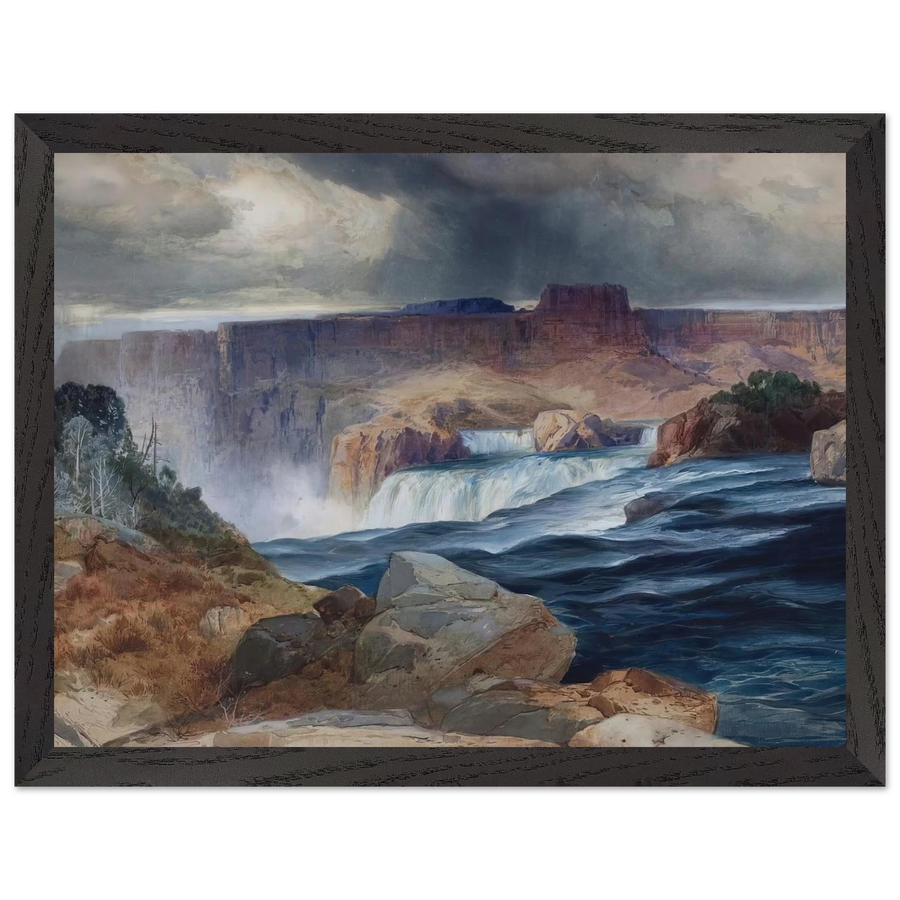 Shoshone Falls, Snake River, Idaho by Thomas Moran — Framed art print at Zephyeer