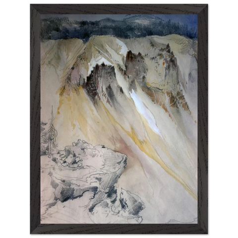 East wall of the canyon from Inspiration Point by Thomas Moran — Framed art print at Zephyeer