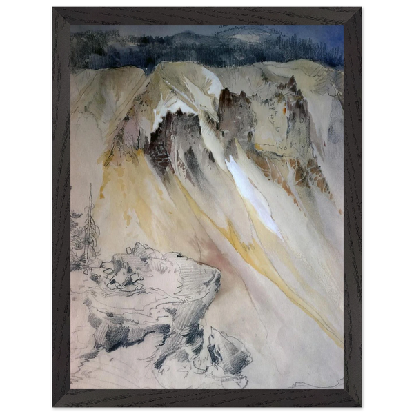 East wall of the canyon from Inspiration Point by Thomas Moran — Framed art print at Zephyeer