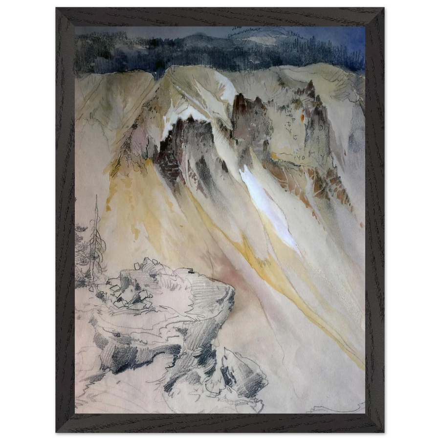 East wall of the canyon from Inspiration Point by Thomas Moran — Framed art print at Zephyeer