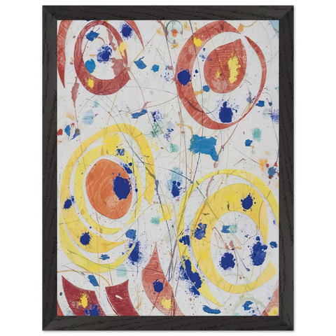Untitled  monotype with woodcut by Sam Francis — Framed art print at Zephyeer