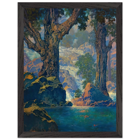 Cascades Quiet Solitude by Maxfield Parrish — Framed art print at Zephyeer
