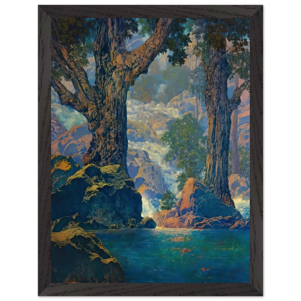 Cascades Quiet Solitude by Maxfield Parrish — Framed art print at Zephyeer