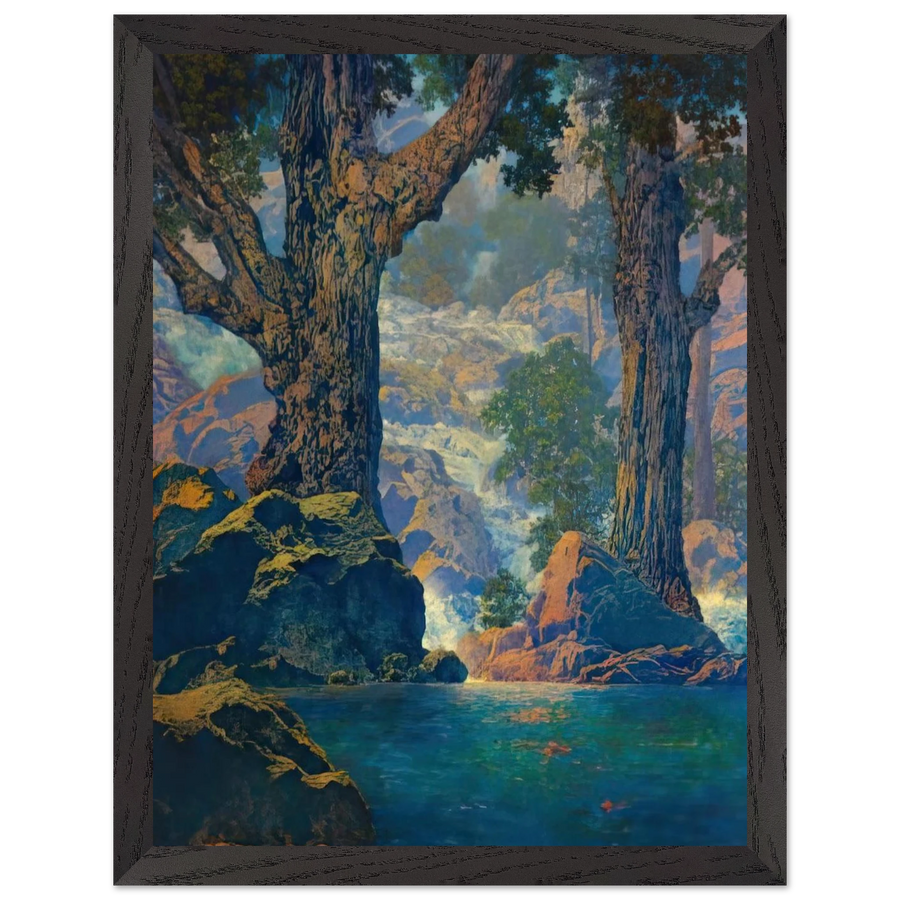 Cascades Quiet Solitude by Maxfield Parrish — Framed art print at Zephyeer