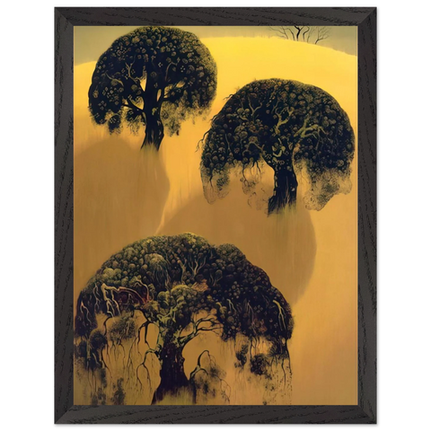 Three Oaks by Eyvind Earle — Framed art print at Zephyeer