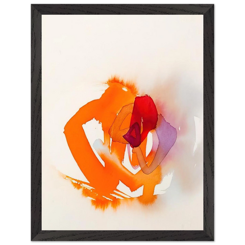 UNTITLED ORANGE RED AND PURPLE by Luis Feito — Framed art print at Zephyeer
