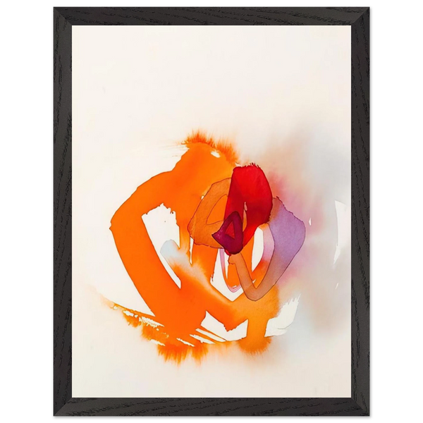 UNTITLED ORANGE RED AND PURPLE by Luis Feito — Framed art print at Zephyeer
