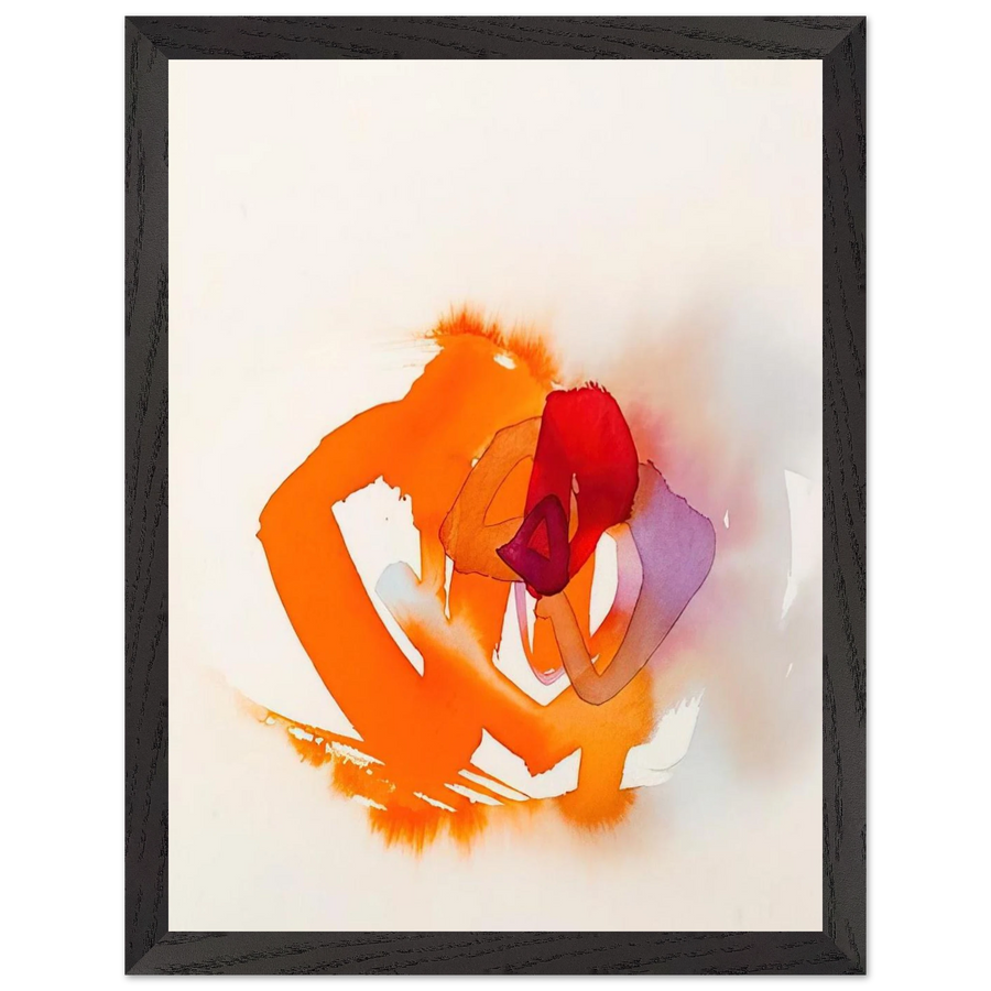 UNTITLED ORANGE RED AND PURPLE by Luis Feito — Framed art print at Zephyeer