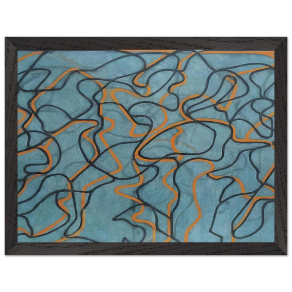 Letter About Rocks #3, Blue Ground - 2010 by Brice Marden — Framed art print at Zephyeer