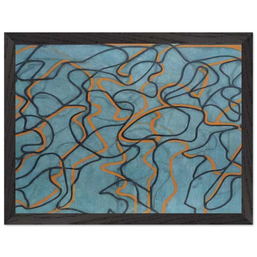 Letter About Rocks #3, Blue Ground - 2010 by Brice Marden — Framed art print at Zephyeer