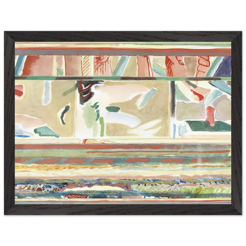 Paisagem II, Portalegre tapestry card - Lyrical Abstraction by Menez — Framed art print at Zephyeer
