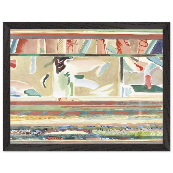 Paisagem II, Portalegre tapestry card - Lyrical Abstraction by Menez — Framed art print at Zephyeer