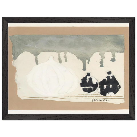 Still life with onions - 1987 by Mary Fedden — Framed art print at Zephyeer