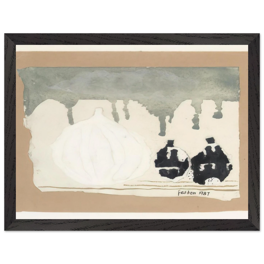 Still life with onions - 1987 by Mary Fedden — Framed art print at Zephyeer