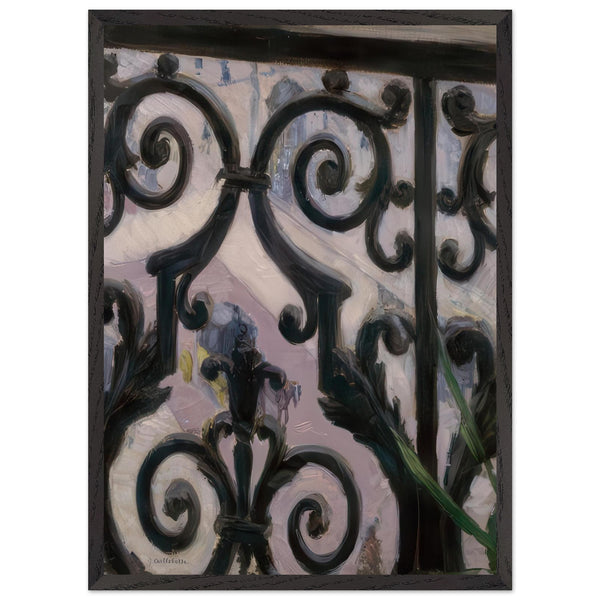 VIEW FROM A BALCONY 1880 by Gustave Caillebotte — Framed art print at Zephyeer
