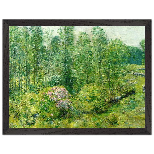 Spring Landscape with a Farmer and White Horse by Childe Hassam — Framed art print at Zephyeer
