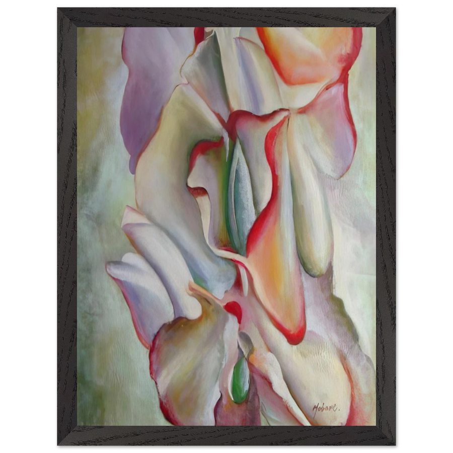 Pink Sweet Peas by Georgia O'Keeffe — Framed art print at Zephyeer