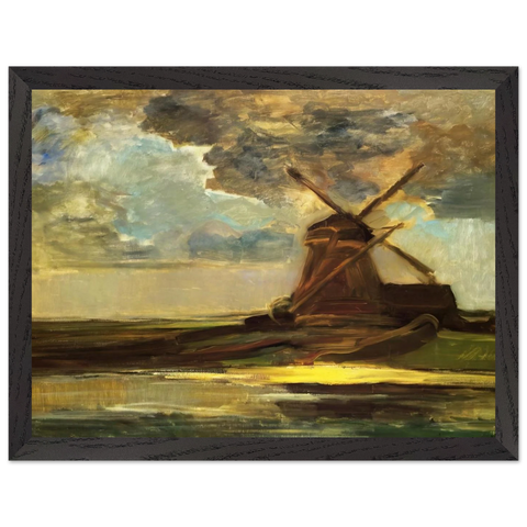 Windmill in the Gein by Piet Mondrian — Framed art print at Zephyeer