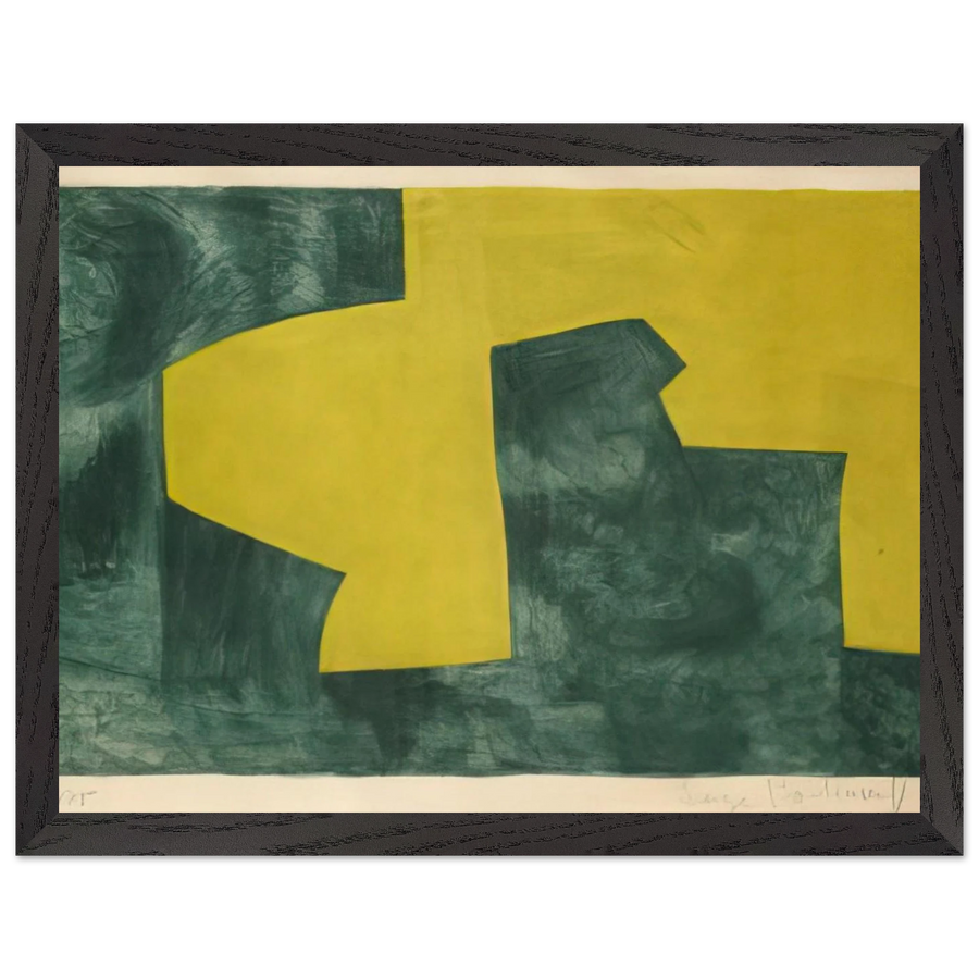 Composition verte et jaune - 1966 by Serge Poliakoff — Framed art print at Zephyeer