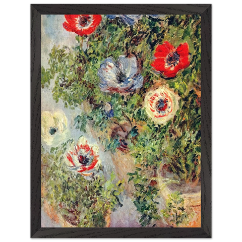 Stilll Life with Anemones by Claude Monet — Framed art print at Zephyeer