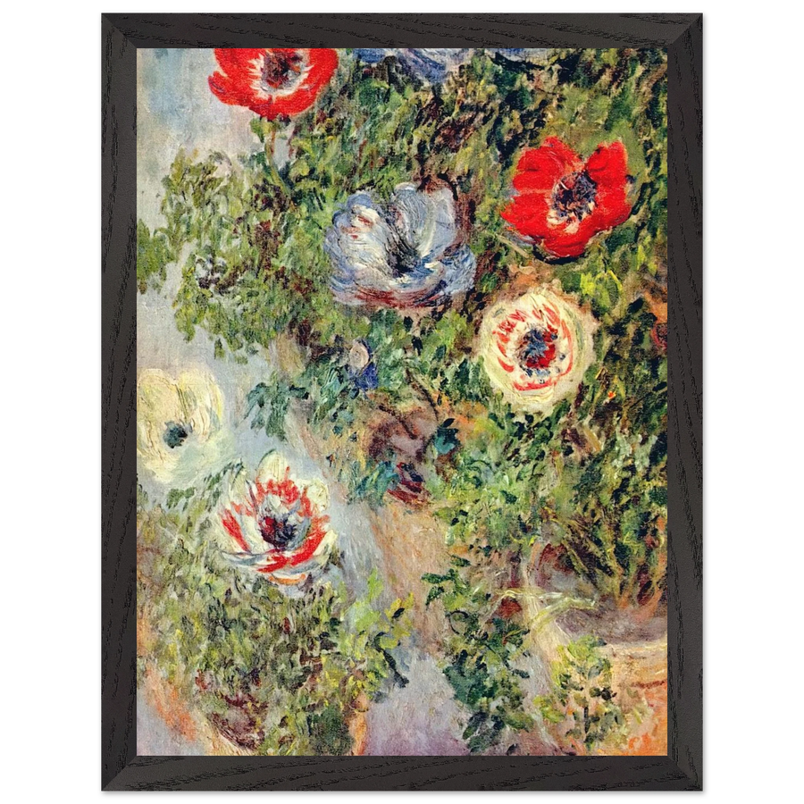 Stilll Life with Anemones by Claude Monet — Framed art print at Zephyeer