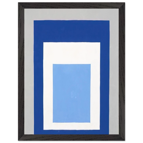 HOMAGE TO THE SQUARE BLUE WHITE GREY 1951 by Josef Albers — Framed art print at Zephyeer