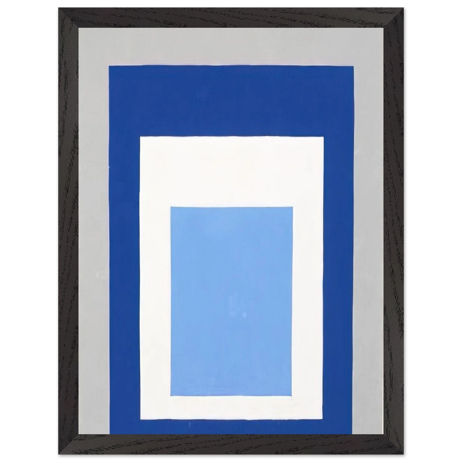 HOMAGE TO THE SQUARE BLUE WHITE GREY 1951 by Josef Albers — Framed art print at Zephyeer